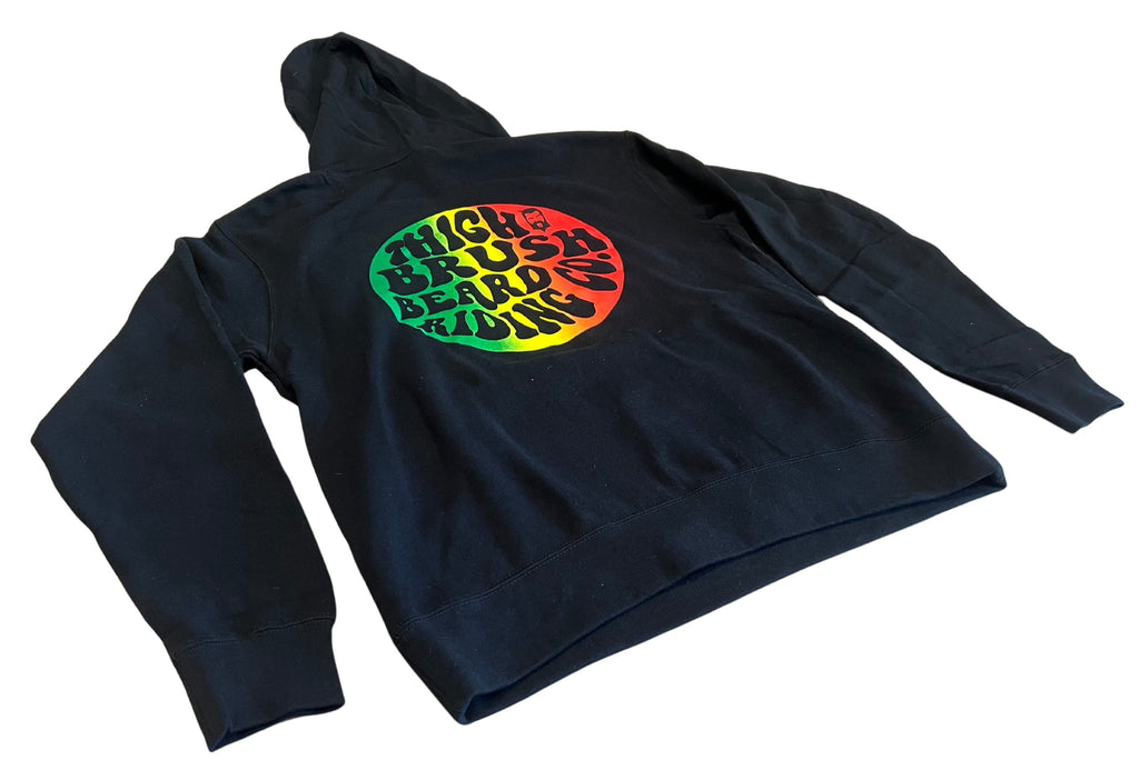 THIGHBRUSH® BEARD RIDING COMPANY - "420" Unisex Hooded Sweatshirt - Black - 