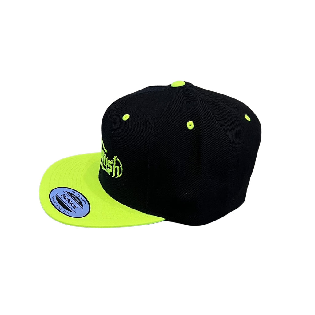 THIGHBRUSH® - OUTLAW - Flat Bill Snapback Hat - Black with Neon Yellow