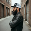 THIGHBRUSH® - Flat Bill Trucker Snapback Hat - Black and White