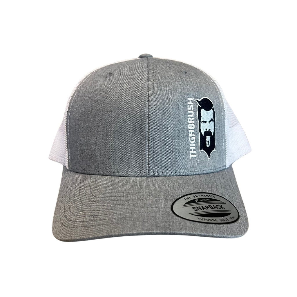 THIGHBRUSH® - Trucker Snapback Hat - Heather Grey and White