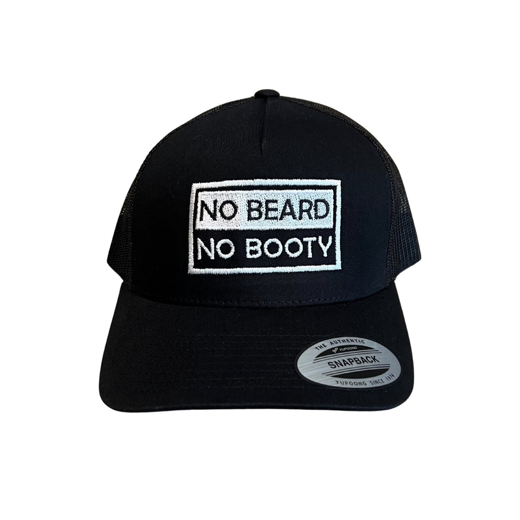 NO BEARD NO BOOTY® COLLECTION by THIGHBRUSH® - Trucker Snapback Hat - Black