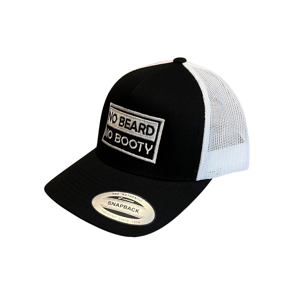 NO BEARD NO BOOTY® COLLECTION by THIGHBRUSH® - Trucker Snapback Hat  - Black and White