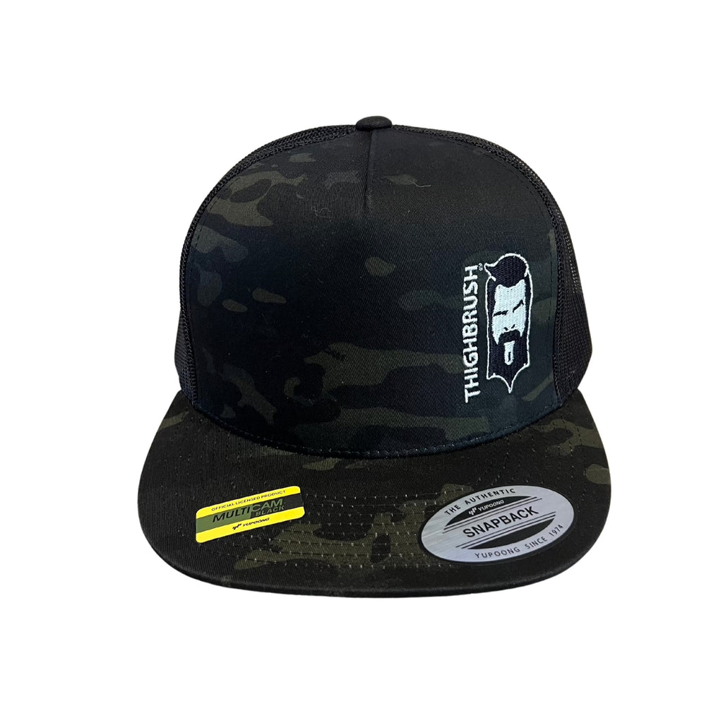 THIGHBRUSH® - Flat Bill Trucker Snapback Hat - MultiCam Black