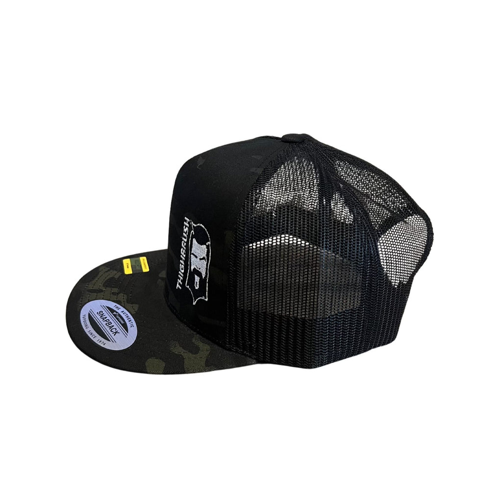 THIGHBRUSH® - Flat Bill Trucker Snapback Hat - MultiCam Black