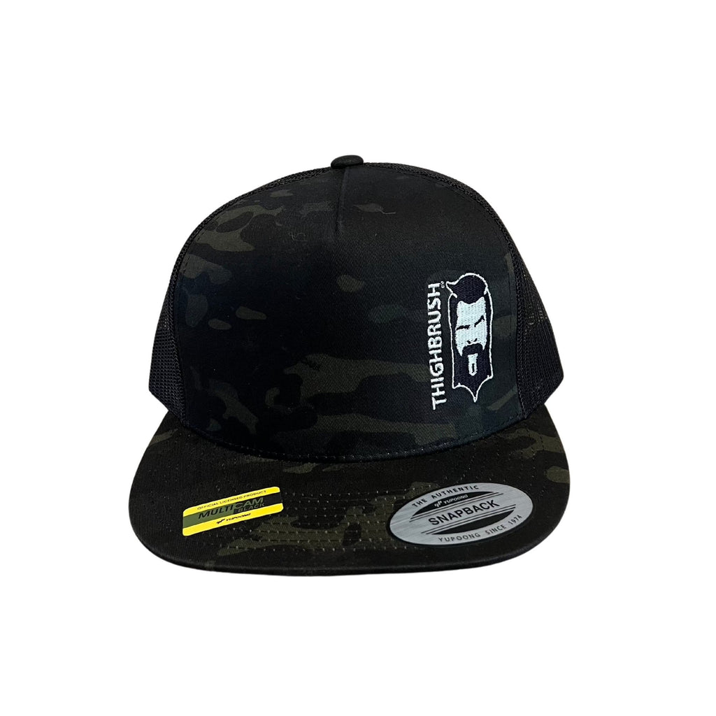 THIGHBRUSH® - Flat Bill Trucker Snapback Hat - MultiCam Black