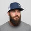 THIGHBRUSH® - Flat Bill Trucker Snapback Hat - Navy and White