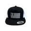THIGHBRUSH® Patriotic Trucker Snapback Hat - Black and White - Flat Bill