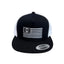 THIGHBRUSH® Patriotic Trucker Snapback Hat - Black and White - Flat Bill