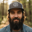 THIGHBRUSH® BEARD RIDING COMPANY - Trucker Snapback Hat - Charcoal and White