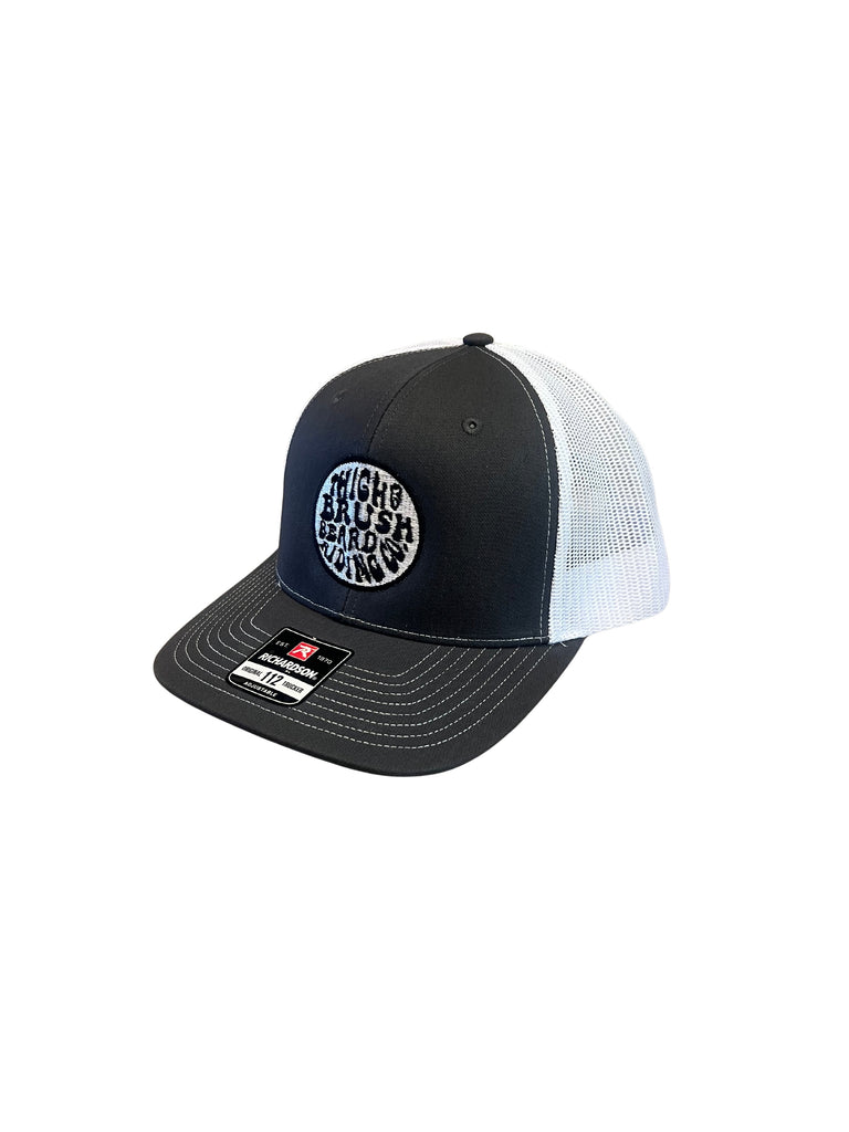 THIGHBRUSH® BEARD RIDING COMPANY - Trucker Snapback Hat - Charcoal and White