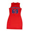 THIGHBRUSH® ATHLETICS - THIGHBRUSH 69 - WOMEN'S BASKETBALL JERSEY DRESS - RED