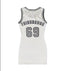 THIGHBRUSH® ATHLETICS - THIGHBRUSH 69 - WOMEN'S BASKETBALL JERSEY DRESS - WHITE