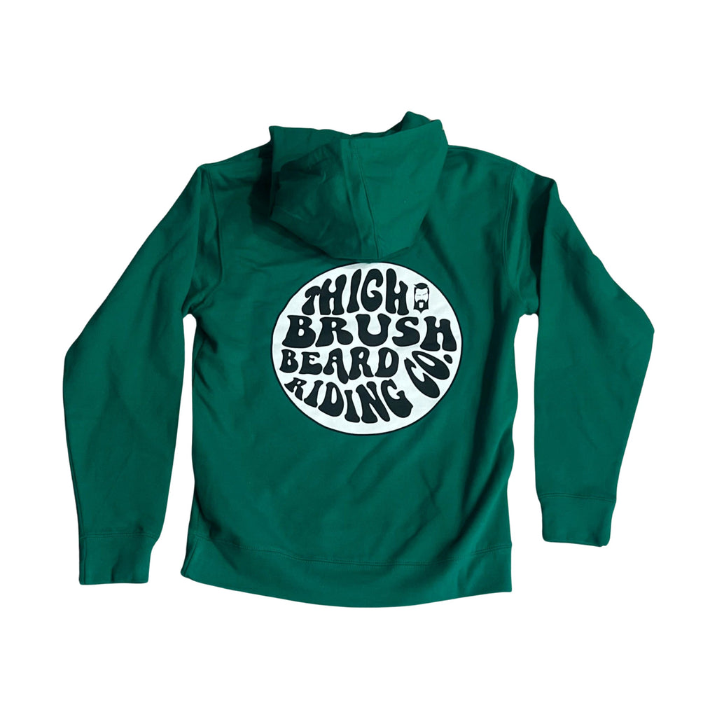THIGHBRUSH® BEARD RIDING COMPANY - Unisex Hooded Sweatshirt - Green - 