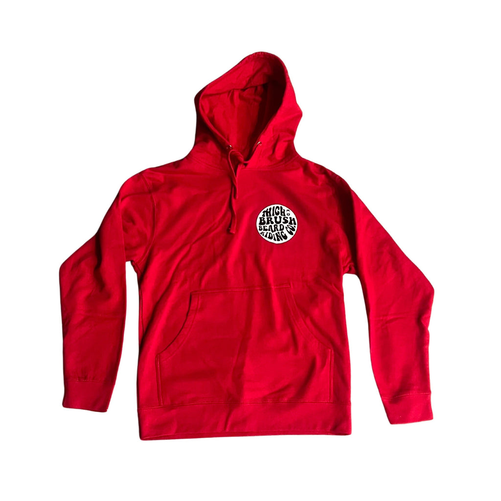 THIGHBRUSH® BEARD RIDING COMPANY - Unisex Hooded Sweatshirt - Red - 