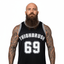 THIGHBRUSH® ATHLETICS - THIGHBRUSH 69 - MEN'S BASKETBALL JERSEY - BLACK
