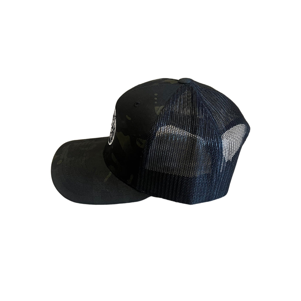 THIGHBRUSH® BEARD RIDING COMPANY - Trucker Snapback Hat - Camo - Multicam Black - 