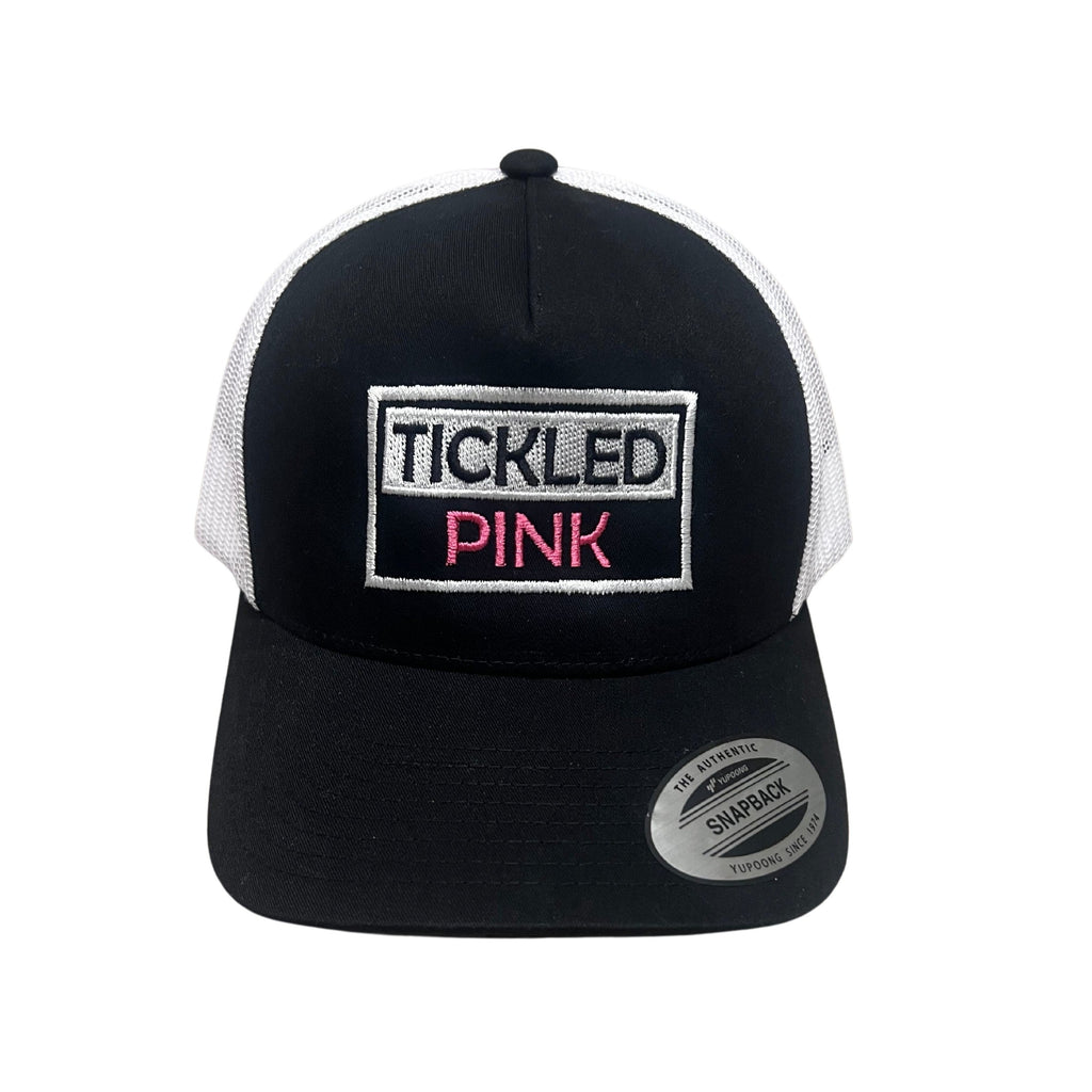 THIGHBRUSH® - TICKLED PINK - Trucker Snapback Hat  - Black and White - 