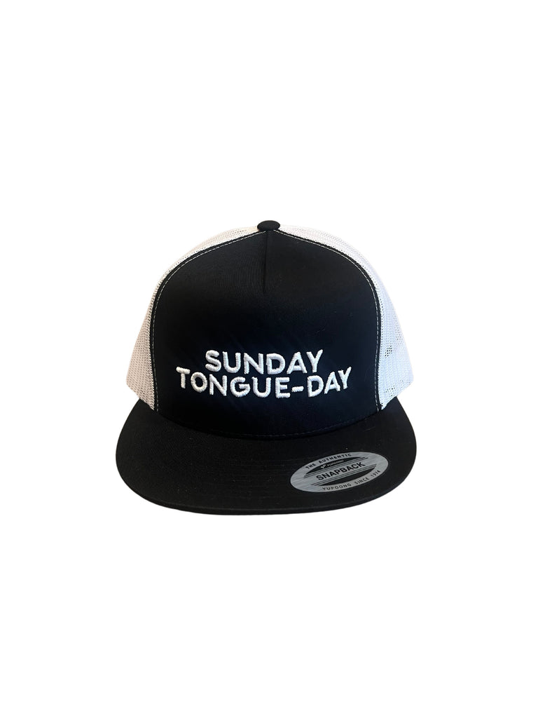 THIGHBRUSH® - SUNDAY TONGUE-DAY - Flat Bill Trucker Snapback Hat - 