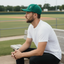 THIGHBRUSH® - FlexFit Hat - Kelly Green and White