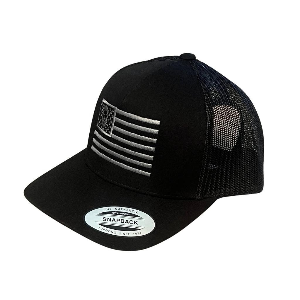 THIGHBRUSH® Patriotic Trucker Snapback Hat - Black - 