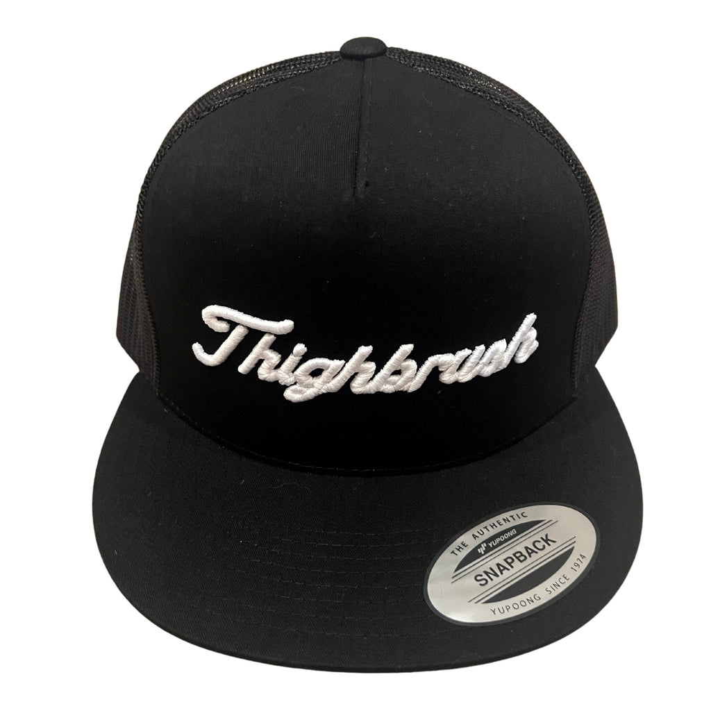 THIGHBRUSH® GOLF - FORE-PLAY - Flat Bill Trucker Snapback Hat  - Black - 
