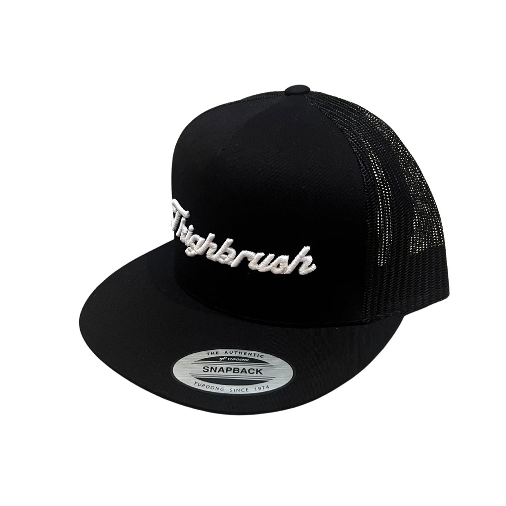 THIGHBRUSH® GOLF - FORE-PLAY - Flat Bill Trucker Snapback Hat  - Black - 