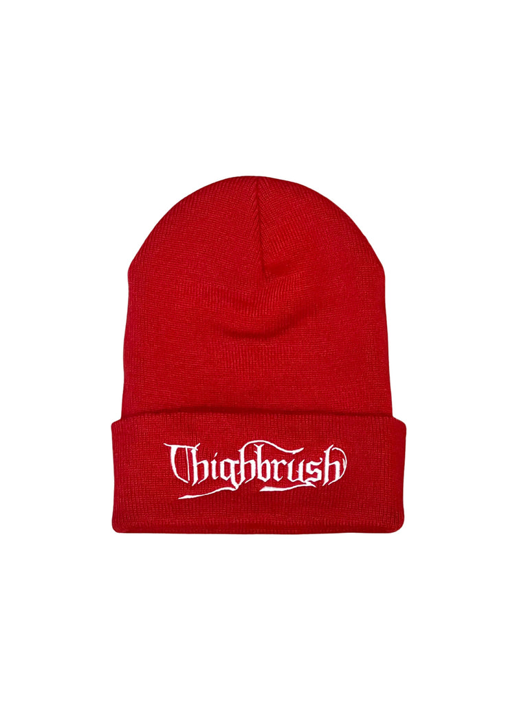 THIGHBRUSH® “OUTLAW" - Cuffed Beanies - Red