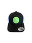 THIGHBRUSH® BEARD RIDING COMPANY - Trucker Snapback Hat - Black and White - Neon Green