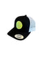THIGHBRUSH® BEARD RIDING COMPANY - Trucker Snapback Hat - Black and White - Neon Yellow