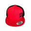 THIGHBRUSH® - Trucker Snapback Hat - Red and Black - Flat Bill