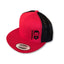 THIGHBRUSH® - Trucker Snapback Hat - Red and Black - Flat Bill