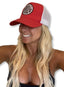 THIGHBRUSH® BEARD RIDING COMPANY - Trucker Snapback Hat - Red and White