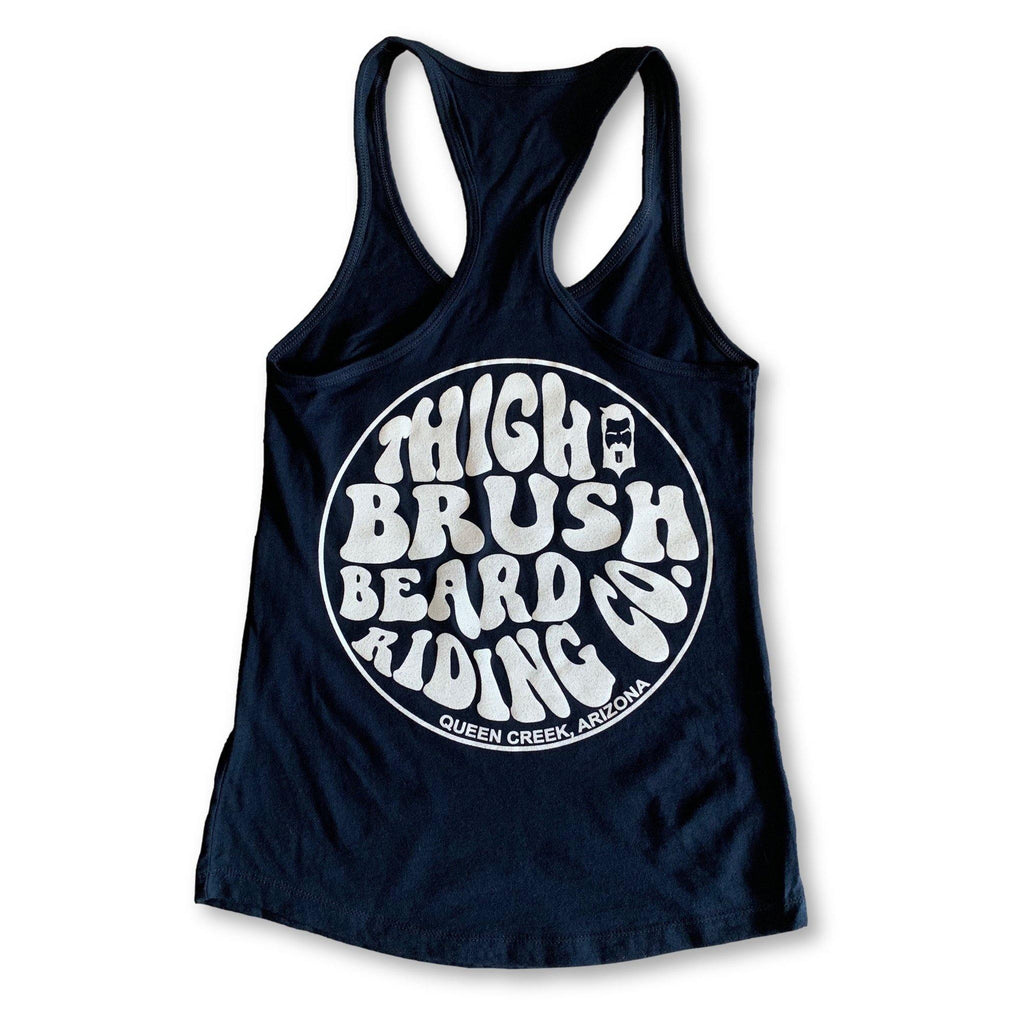 THIGHBRUSH® BEARD RIDING COMPANY - Women's Logo Tank Top - Navy Blue - thighbrush