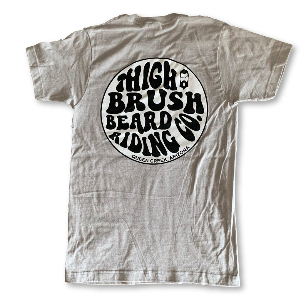 THIGHBRUSH® BEARD RIDING COMPANY - Men's Logo T-Shirt - Silver Grey - thighbrush