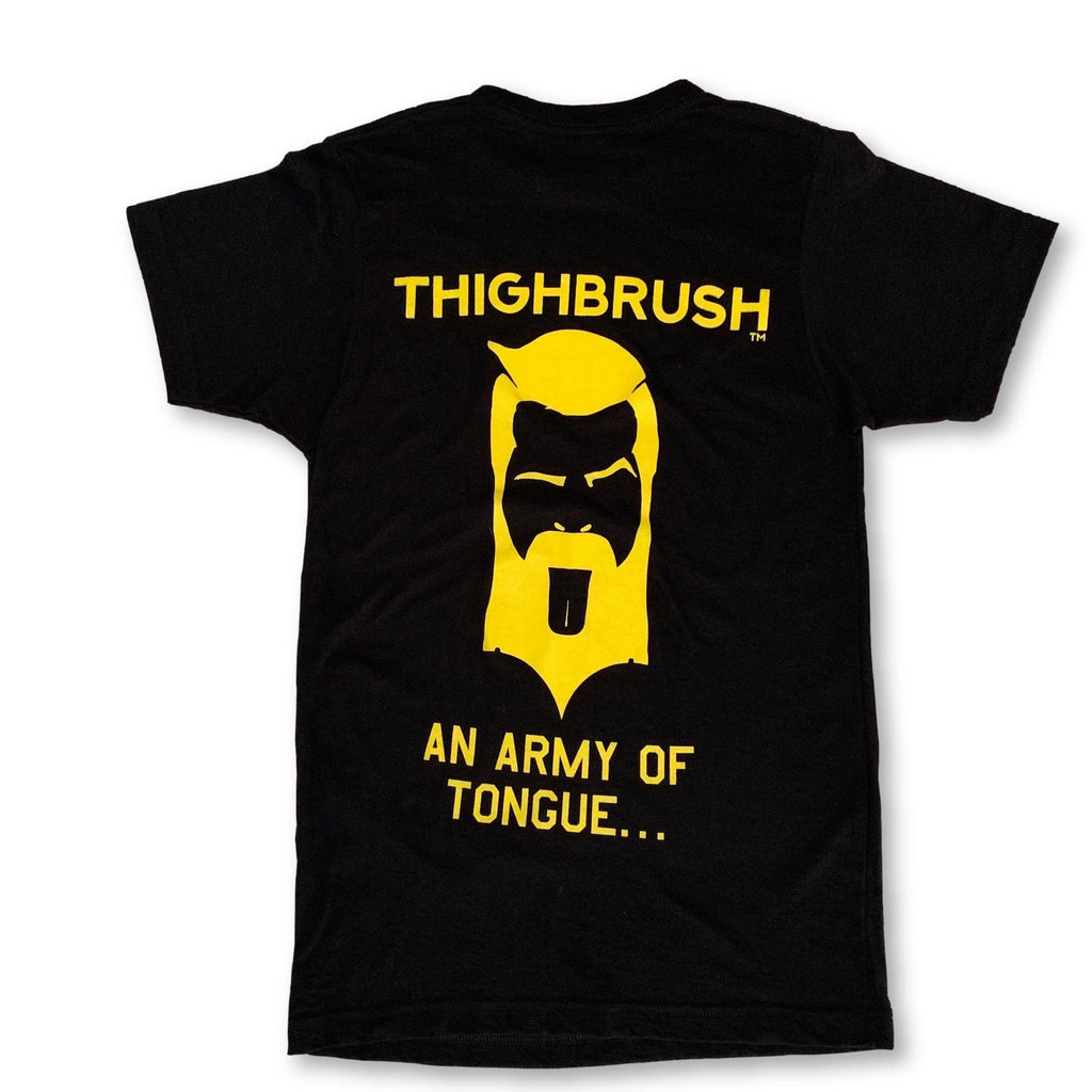 THIGHBRUSH® TACTICAL - ARMED FORCES COLLECTION - "An Army of Tongue" Men's T-Shirt - Black - 