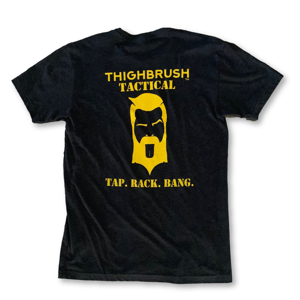 THIGHBRUSH® TACTICAL - TAP. RACK. BANG. - Men's T-Shirt - Charcoal - 