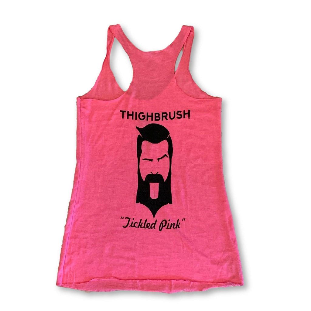 THIGHBRUSH® - "Tickled Pink" - Women's Tank Top - Pink and Black - thighbrush