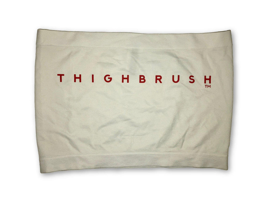 THIGHBRUSH® - Women's Bandeau Top - White with Red - thighbrush