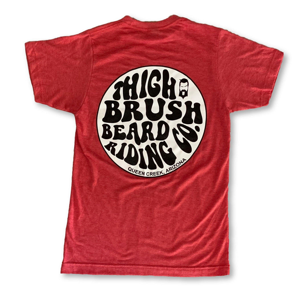 THIGHBRUSH® BEARD RIDING COMPANY - Men's Logo T-Shirt - Heather Red - thighbrush