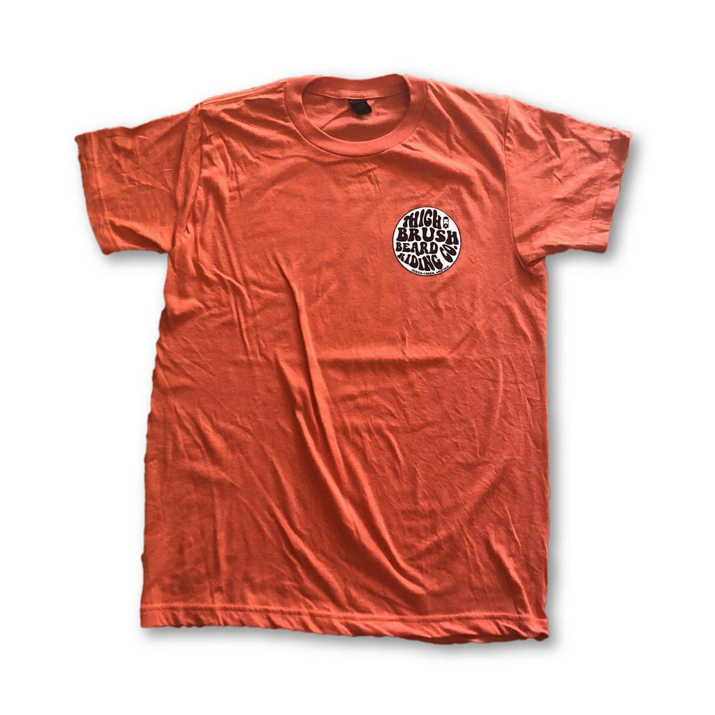 THIGHBRUSH® BEARD RIDING COMPANY - Men's Logo T-Shirt - Tangerine - thighbrush