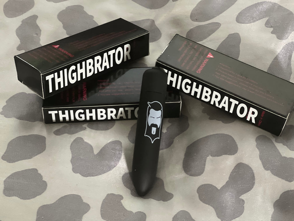 THIGHBRUSH® - THIGHBRATOR - Personal Massager - Black with Face Logo - 