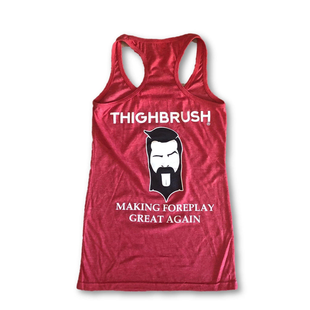 THIGHBRUSH® - "Making Foreplay Great Again" - Women's Tank Top - Red - thighbrush