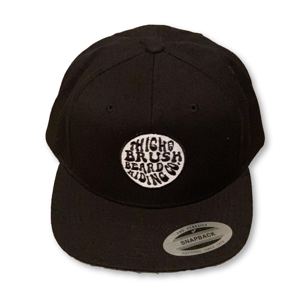 THIGHBRUSH® BEARD RIDING COMPANY - Trucker Snapback Hat - Black - Flat Bill
