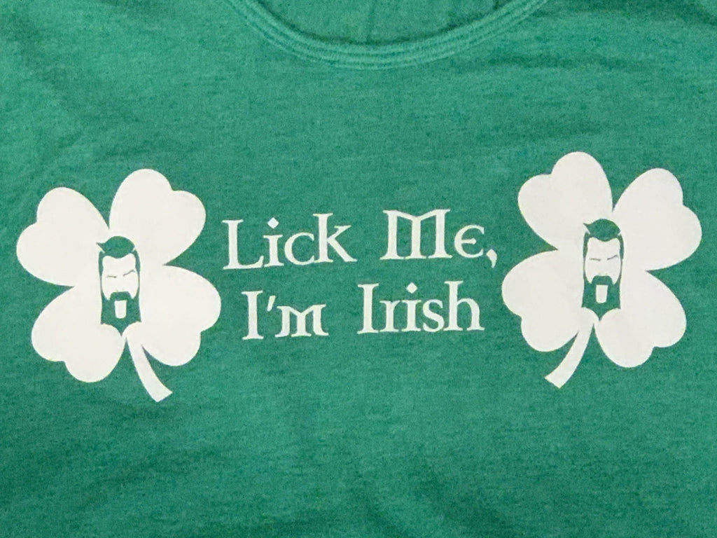 THIGHBRUSH® - "Lick Me, I'm Irish" - Women's T-Back Tank Top - Green