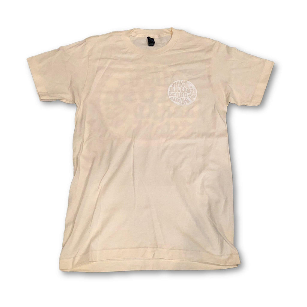 THIGHBRUSH® BEARD RIDING COMPANY - Men's Logo T-Shirt - Natural with White Logo - thighbrush