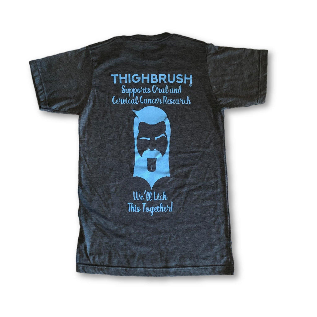 THIGHBRUSH® - "We'll Lick This Together!" - Men's T-Shirt - Heather Black - thighbrush