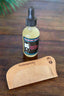THIGHBRUSH® LIQUORS - Beard Oil - 2 Ounce Bottle and Comb Set - Choose Your Scent