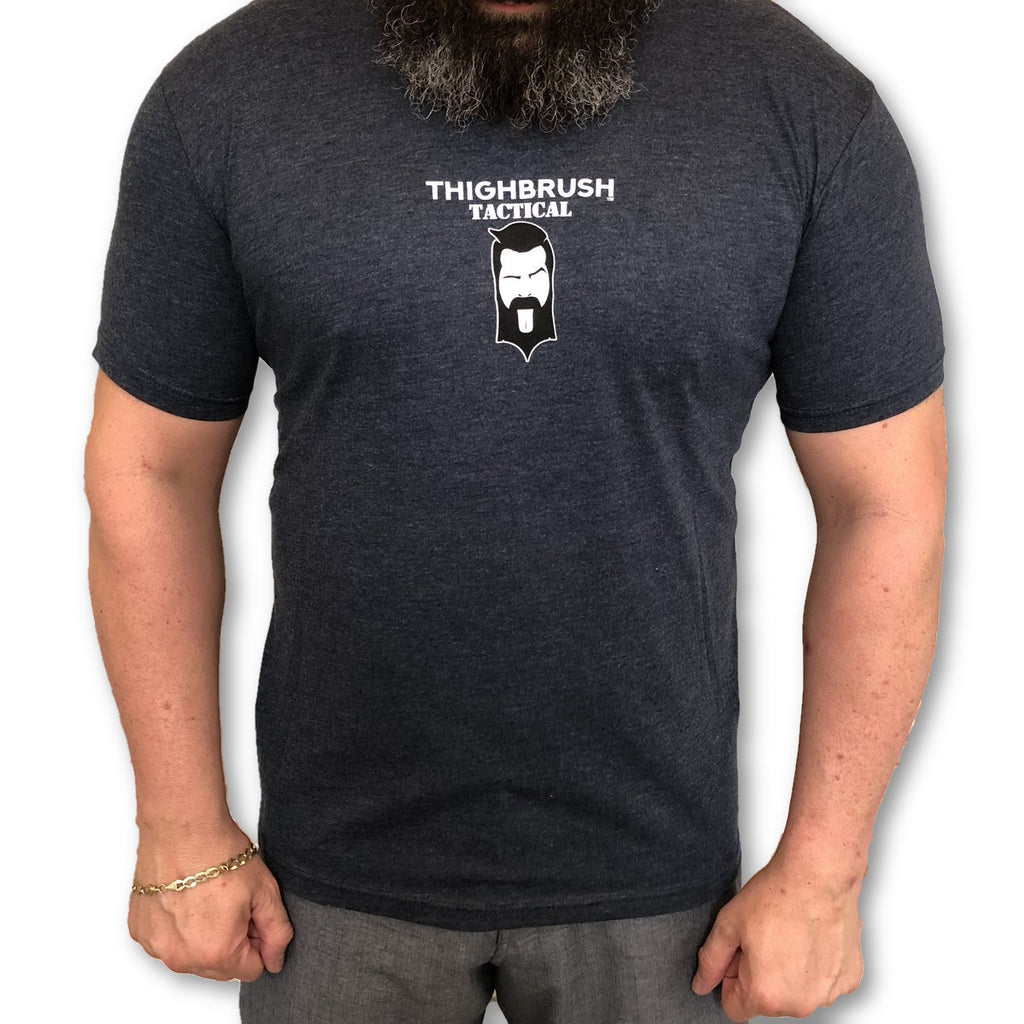 THIGHBRUSH® TACTICAL - "Happy WIVES Matter" - Men's T-Shirt - Heather Navy - thighbrush