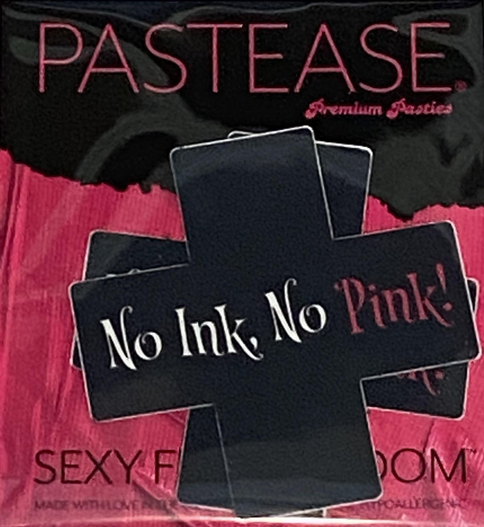 Pastease® Premium Pasties - THIGHBRUSH® "No Ink, No Pink!"- Cross in Black - THIGHBRUSH®