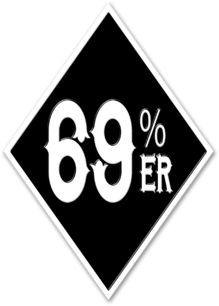 THIGHBRUSH® "69% ER DIAMOND COLLECTION" - Enamel Lapel Pin - Black and White
